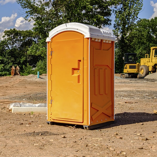 how often are the porta potties cleaned and serviced during a rental period in Plain View